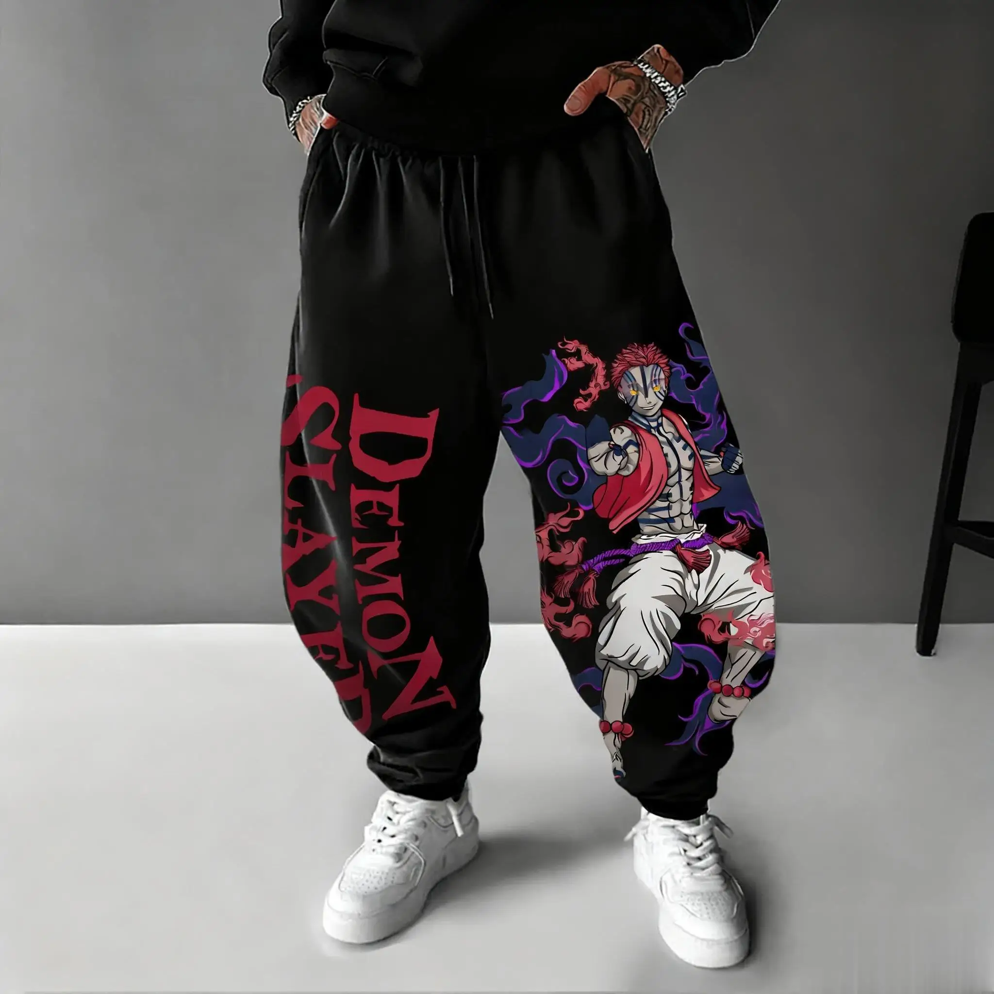 Streetwear Brand Beanie - 2026 iblis avcısı Akaza Anime pantolon
