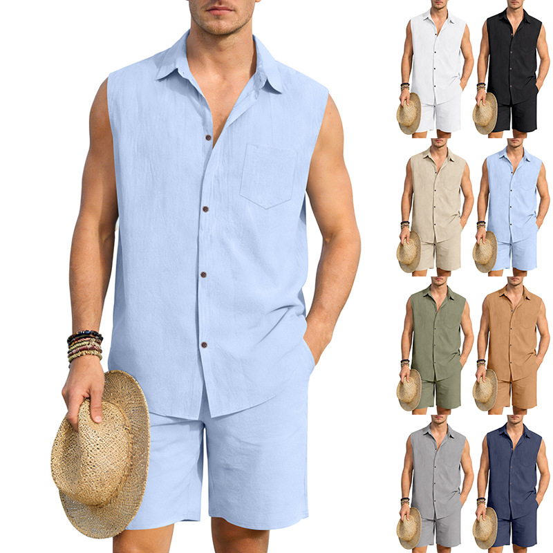 Streetwear Brand Tags - 2026 Yaz Erkek Keten Hawaii Yaka