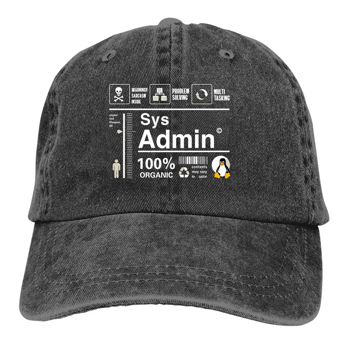 Stussy Bucket Hat - Linux kiti Infographic Sys Admin penguen