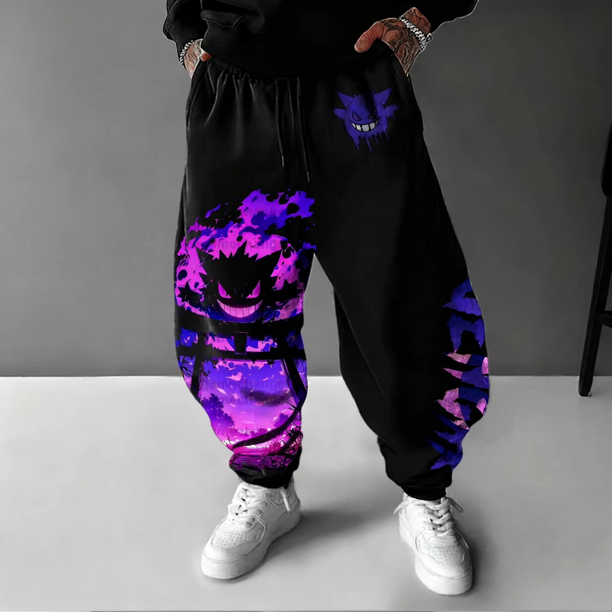 Streetwear Brand Beanie - Y2K 2026 Pokemon Gengar Pamuk Sweetpants